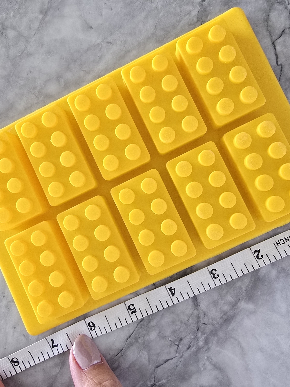 Yellow Silicone Lego Brick Ice Cube Tray